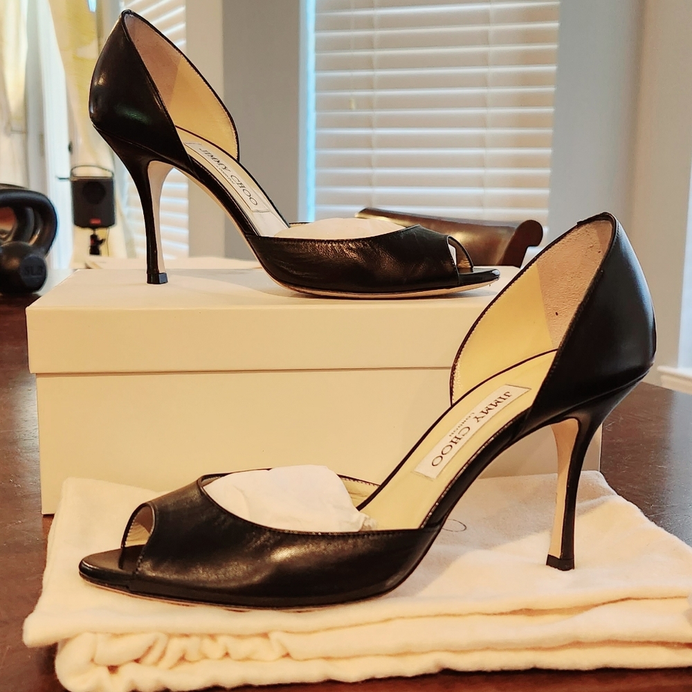 Jimmy Choo 247 Logan Black 8.5/38.5 Heel